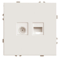 Розетка TV + компьютерная RJ-45 (механизм) Stekker Эмили RST00-5106-08 кашемир soft touch 49898