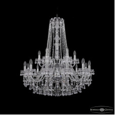 Подвесная люстра Bohemia Ivele Crystal 1410/12+6/300/h-95/2d Ni V0300
