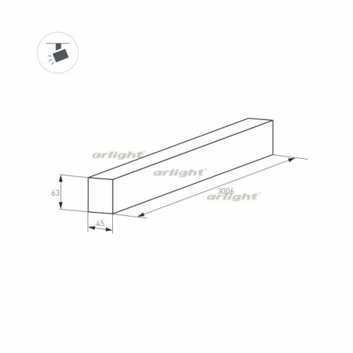 Шинопровод Arlight MAG-TRACK-4563 028071(1)