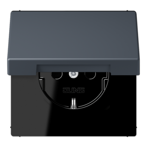 Розетка 2K+З с крышкой Jung LC1520BFKL262