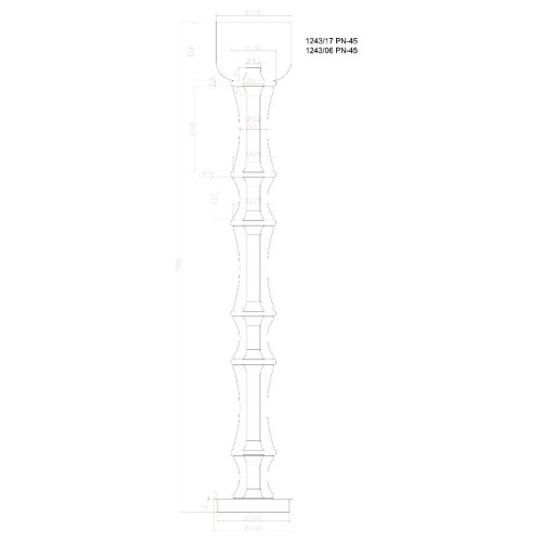 Торшер Divinare Volturn 1243/06 PN-45