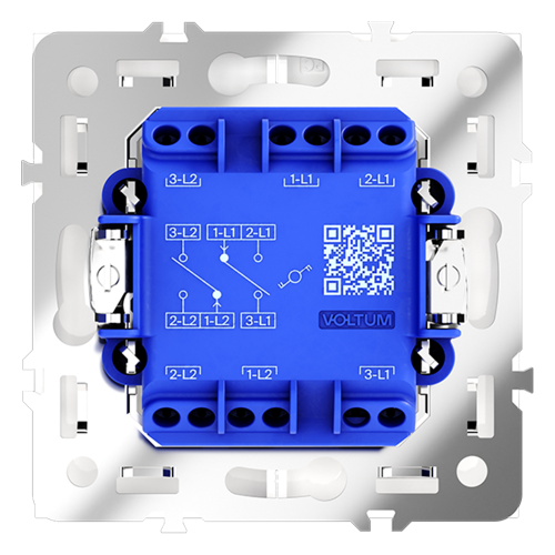 Проходной переключатель двухклавишный Voltum S70 VLS020301