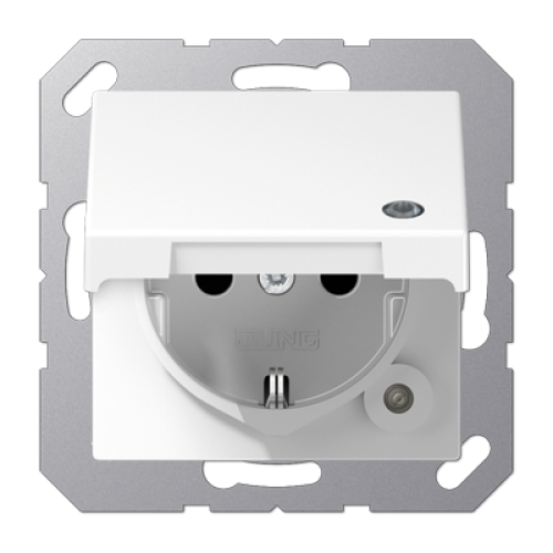 Розетка Schuko с крышкой Jung A1520BFKLKOWW