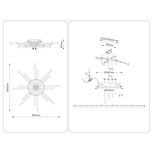 Потолочный светильник Ambrella Light Comfort LineTech FL6276