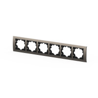 Рамка шестиместная ELBI Zena Platin 500-073000-252