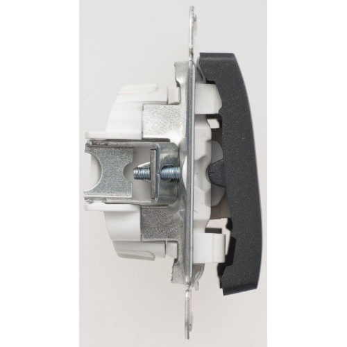 Переключатель 2-клавишный, сх.6, 10АХ Systeme Electric Glossa Антрацит GSL000765