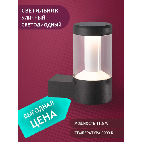 Уличный настенный светильник Elvan PJ-1504/1-11,5W-WW-Gr