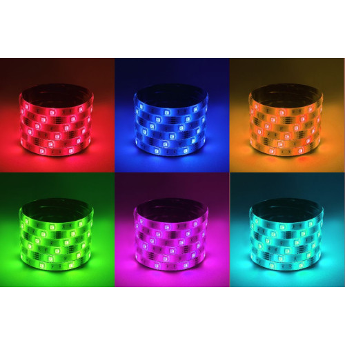Светодиодная лента Эра 12В 5050 7,2Вт/м RGB 5м IP65 LS5050-7,2-30-12-RGB-IP65-1 year-5m Б0059918