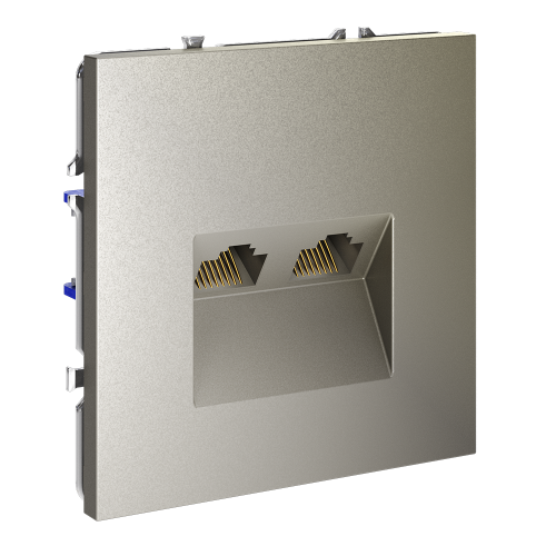 Розетка компьютерная двойная Voltum S70 VLS060204