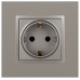 Розетка 2P+E Schuko со шторками Эра Elegance 14-2102-16 Б0065806