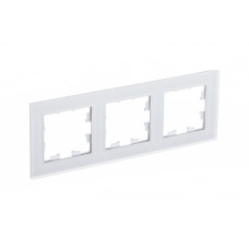 Рамка 3-ая Systeme Electric AtlasDesign Nature Матовое стекло белый ATN330103