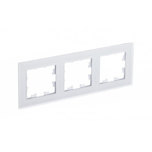 Рамка 3-ая Systeme Electric AtlasDesign Nature Матовое стекло белый ATN330103