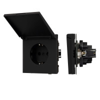 Механизм розетки влагозащищённый SCT-TENDO-MCP-SFPL-BK (230V, 16A) 054599