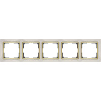 Рамка Werkel Snabb на 5 постов слоновая кость/золото WL03-Frame-05-ivory/GD 4690389083945