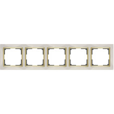 Рамка Werkel Snabb на 5 постов слоновая кость/золото WL03-Frame-05-ivory/GD 4690389083945
