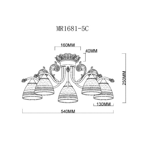 Потолочная люстра MyFar Nile MR1681-5C