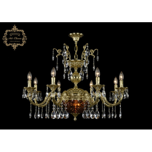 Подвесная люстра Art Classic 31.29.8.CK250SP.250GL.G.Sp.Amber.1B Подвесная люстра Art Classic 31.29.8.CK250SP.250GL.G.Sp.Amber.1B