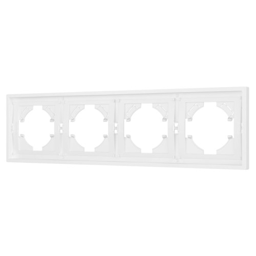 Рамка пластиковая на 4 поста Arlight FRM-TENDO-PL-4-WH 053847 Рамка пластиковая на 4 поста Arlight FRM-TENDO-PL-4-WH 053847