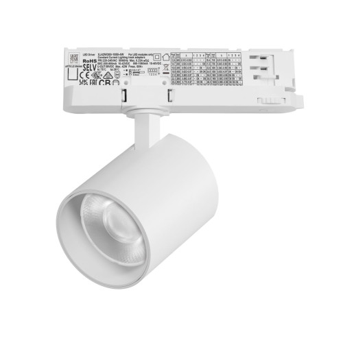 Трековый трехфазный светильник Quattro LED 36G с адаптером Lightstar Alta Base A5446QT36G