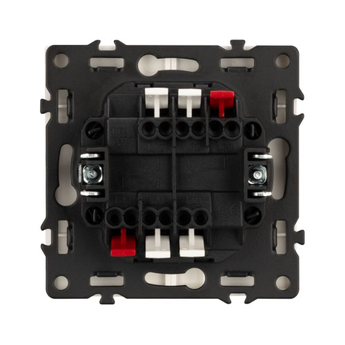 Механизм выключателя двухклавишный проходной Arlight LED SWT-NOBE-MKP2-SFPL-L-CA (230V, 10A) 059421