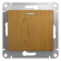 Выключатель 1-клавишный с подсветкой, сх.1а, 10АХ Systeme Electric Glossa Дерево Дуб GSL000513