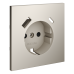 Накладка для розетки с заземлением и защитными шторками, с USB A+C Voltum S70 (кашемир) VLS001003
