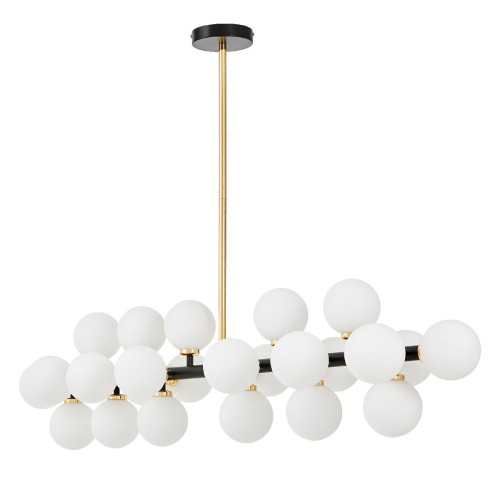 Люстра на штанге Lumina Deco Marsiada LDP 6033-24 BK+GD