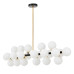 Люстра на штанге Lumina Deco Marsiada LDP 6033-24 BK+GD