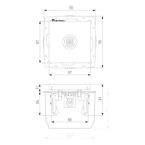ТВ-розетка оконечная Werkel W1183006 4690389164873 a050888