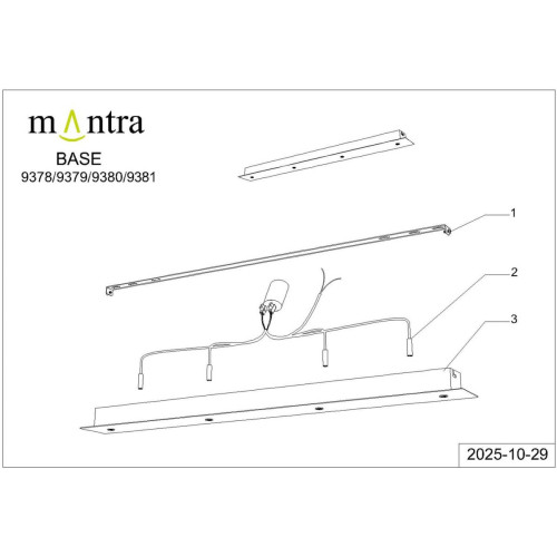 Основание потолочное 4L Mantra Modular Light Florones 9378