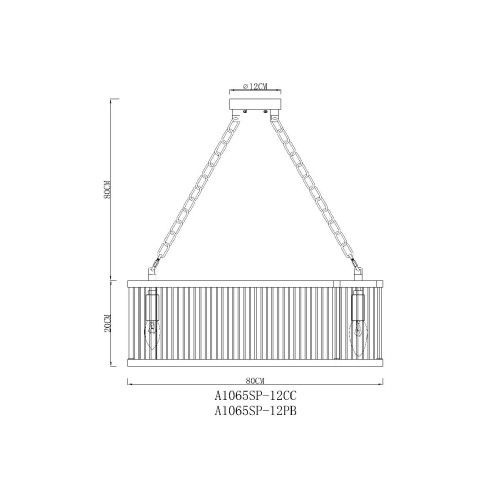 Подвесная люстра Arte Lamp Anetta A1065SP-12PB