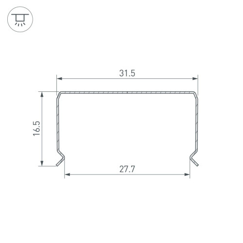 Профиль Arlight гибкий WPH-FLEX-3020-1000 (Сталь) 062646