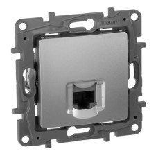 Розетка компьютерная RJ45 Legrand Etika 5 кат UTP алюминий 672441