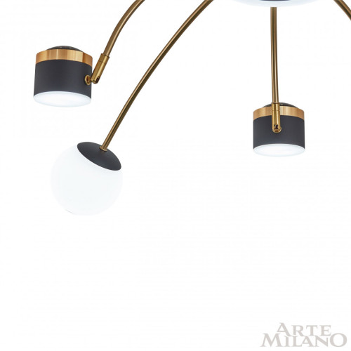 Потолочная люстра Arte Milano 272040/10 BK/GD