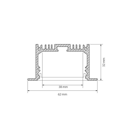 Профиль Arlight SL-LINIA62-F-2000 ANOD 019292