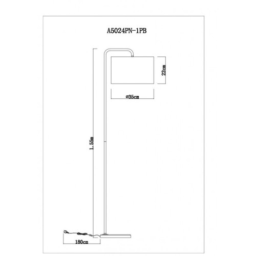 Торшер ARTE Lamp A5024PN-1PB