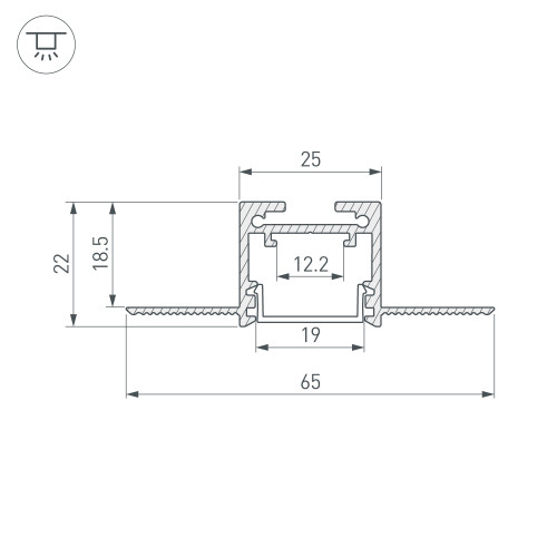 Профиль Arlight SL-LINIA20-FANTOM-2500 WHITE 043118