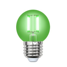 Лампа светодиодная филаментная (UL-00002988) Uniel E27 5W зеленый LED-G45-5W/GREEN/E27 GLA02GR