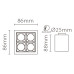 Накладной светодиодный светильник Fiberli XC002-4T(W) 12120204