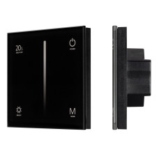 Панель Arlight Smart-P6-Dim-G-IN Black (12-24V, 4x3A, Sens, 2.4G) 034780