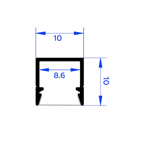 Профиль накладной для светодиодной ленты до 8мм Ambrella Light Illumination GP1650AL