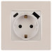 Розетка со шторками с USB type-A+C Эра 12-4108-15 Б0067767