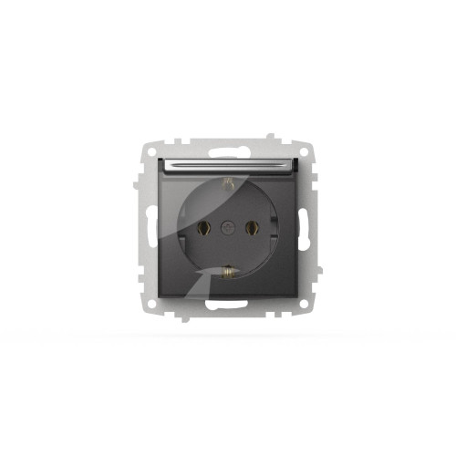 Розетка с крышкой и заземлением ELBI Zena Vega 609-011000-218
