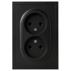 Розетка Эра Galaxy 15-2107-05 без заземления двойная 2X2P 16А-250В IP20 антрацит Б0071701