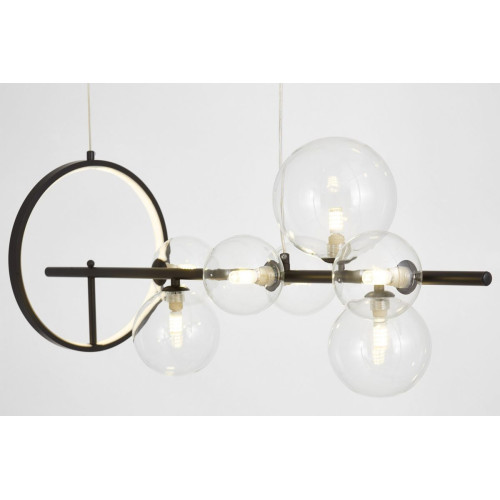 Подвесная люстра Lumina Deco LDP 7033-7 BK+CL