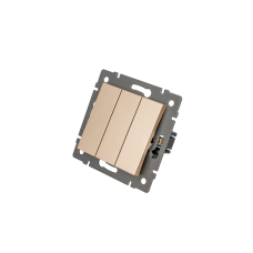 Механизм выключателя трехклавишный непроходной Arlight SWT-MK03-PL-GD-V (250V, 10A) 049899