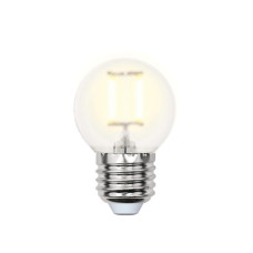 Лампа светодиодная филаментная (UL-00000302) Uniel Е27 6W 3000K матовая LED-G45-6W/WW/E27/FR PLS02WH