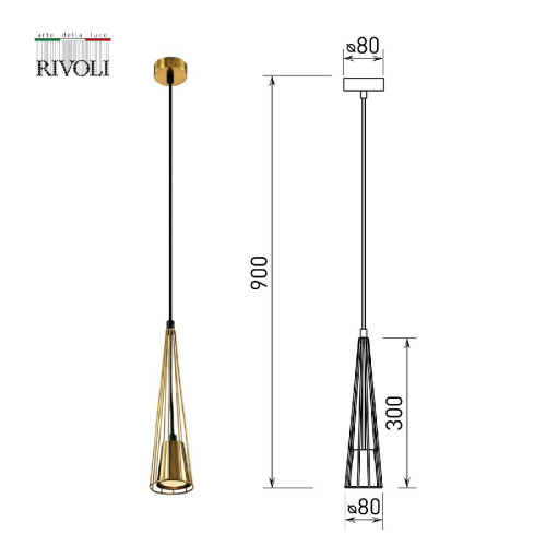 Подвесной светильник Rivoli Elsa 4159-201 Б0055021 Подвесной светильник Rivoli Elsa 4159-201 Б0055021