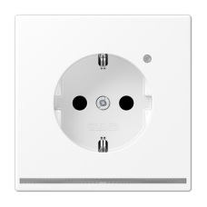 Розетка Schuko с LED подсветкой Jung LS1520-OWWMLNW