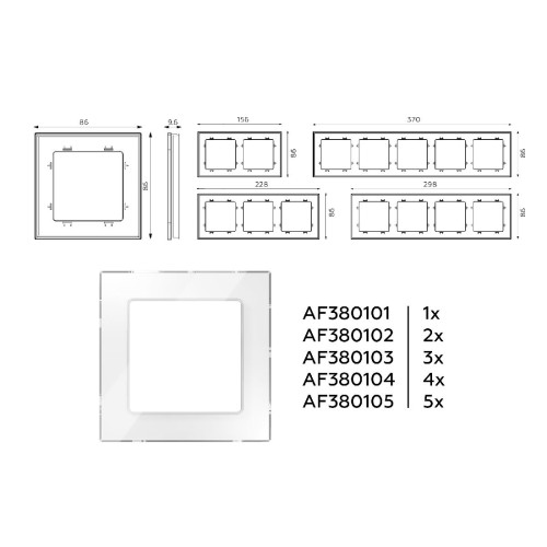 Рамка пятиместная Ambrella Volt Platos AF330105